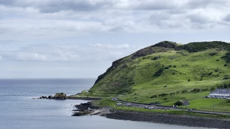 Ballygally-En-La-Carretera-De-La-Costa-De-Antrim-En-Irlanda-Del-Norte