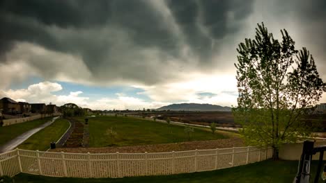 Backyard-rain-and-hail-storm-time-lapse-and-dramatic-cloudscape