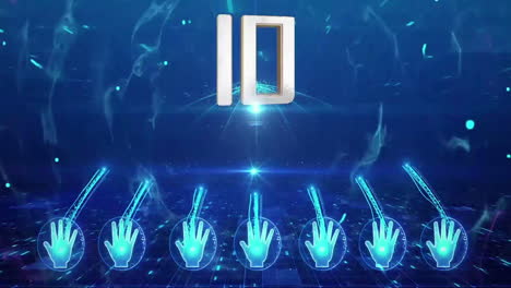 Fingerprint-Identity-Scan-Password,-Holographic-Retro-Futuristic-Film-Countdown-With-Digital-Number-Timer-from-10-to-1-seconds-with-Motion-Graphics