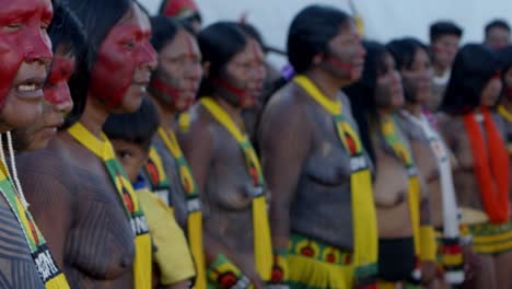 Indigenous-men-and-woman-on-the-streets-of-brasilia-to-come-up-for-their-rights