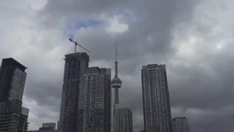 Skyline-Der-Innenstadt-Von-Toronto-Und-CN-Tower,-Einspielung