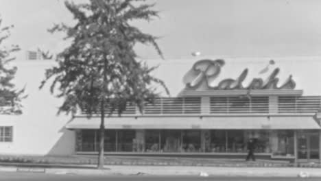 Vintage-Schwarz-Weiß-Szene-Von-Ralphs-Supermarkt-Während-Der-Großen-Depression