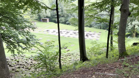 Beobachtungsansicht-Der-Ruinen-Von-Sarmizegetusa-In-Rumänien,-Alte-Dakische-Zitadelle,-Aus-Der-Zeit-Des-Römischen-Reiches