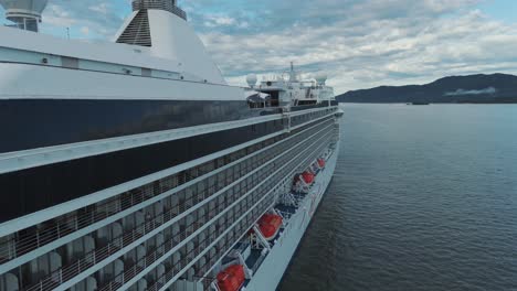 A-close-up-shot-of-a-cruise-ship-with-a-drone