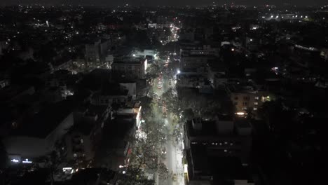 aerial-camera-moving-between-modern-skyscrapers-above-the-highway