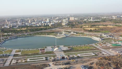 Small-buildings-and-residential-areas-are-visible-around-the-lake