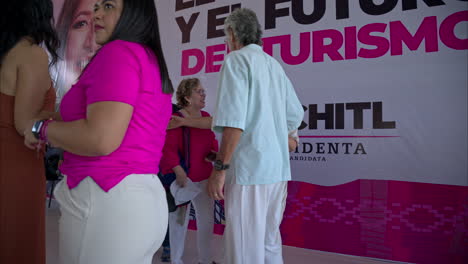 Mexican-female-presidential-candidate-Xochitl-Galvez-taking-pictures-with-different-supporters-at-a-rally