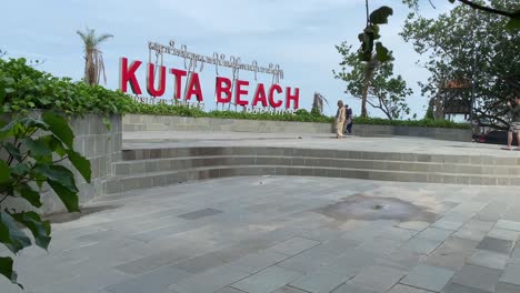 Kuta-beach-on-the-island-of-Bali,-Indonesia