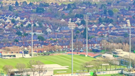 Eine-Top-Aufnahme-Des-Leicestershire-County-Cricket-Stadium,-Großbritannien