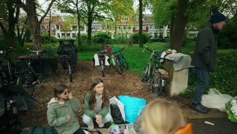 Vendors-selling-second-hand-items-at-Koningsdag-Flea-Market-Amsterdam-Noord-travel