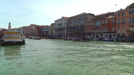 Panoramic-View-of-Venice-Grand-Canal-on-a-Sunny-Day-in-Early-Spring