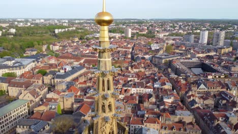 Turmspitze-La-Mutte-Der-Kathedrale-Von-Metz-In-Metz,-Frankreich