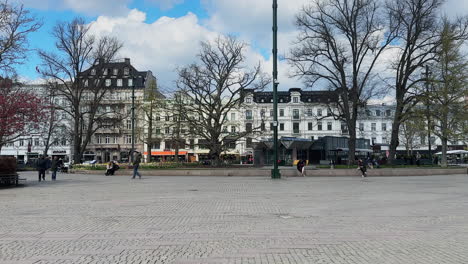 Plaza-Gustav-Adolfs-En-El-Casco-Antiguo-De-Malmo-En-Suecia