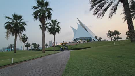 A-general-view-of-the-Dubai-Golf-Club,-which-first-opened-in-1993,-comprising-an-18-hole-par-71-championship-golf-course