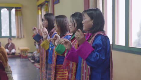 Buddhist-worship-is-going-on-inside-the-Buddhist-monastery