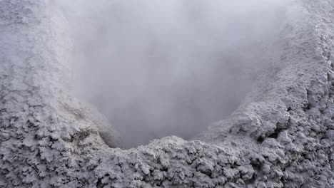 Earth-science-geology:-Mud-pot-boils,-steam-spews-at-volcanic-hot-spot