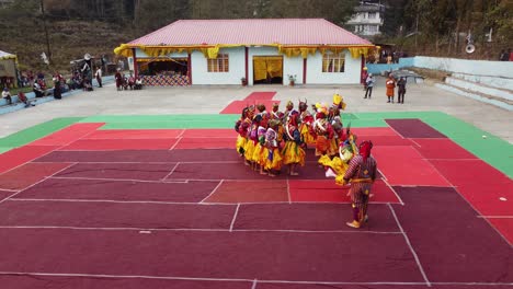 Dies-Ist-Ein-Traditionelles-Buddhistisches-Fest,-Das-Jedes-Jahr-Im-Pedong-Kloster-Stattfindet