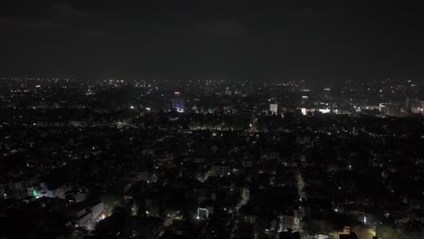Aerial-Cloudy-Shot-of-Chennai-City-with-Buildings-Night-Shot