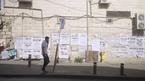 Jüdische-Zeichen-In-Den-Straßen-Von-Jerusalem-Weit