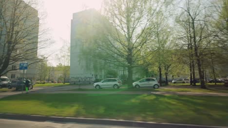 Eastern-Europe-suburb-district-with-Soviet-apartment-blocks-and-cars-parked