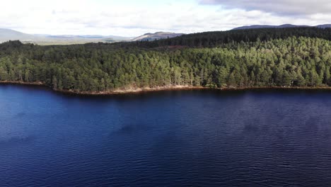 Loch-An-Eilein,-Umgeben-Von-Kiefern-Des-Rothiemurchus-Waldes