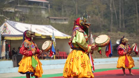 Dies-Ist-Ein-Traditionelles-Buddhistisches-Fest,-Das-Jedes-Jahr-Im-Pedong-Kloster-Stattfindet