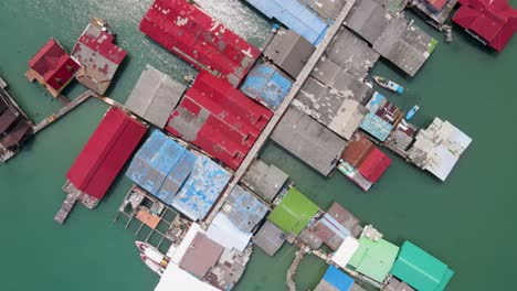 Aerial-Birds-Eye-View-Of-Bang-Bao-Village-On-The-Thai-Island-Of-Koh-Chang