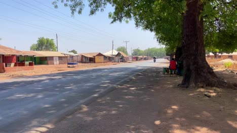 established-of-road-in-Wulugu-village,-Northern-Ghana