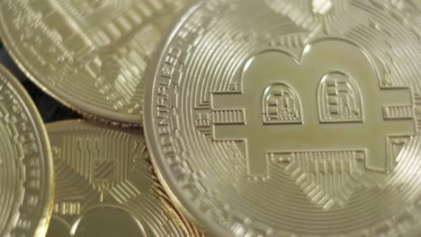 Bitcoin-Goldene-Münze-Drehen-Kryptowährung