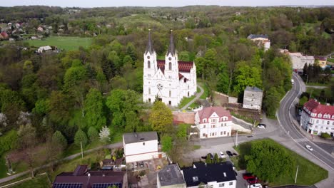 Imposing-Architecture-Of-Church-of-the-Nativity-of-the-Virgin-Mary-In-Orlova,-Silesia,-Czech-Republic