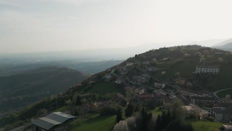 Scenic-Mountaintop-City-Of-Bassano-del-Grappa-In-Veneto-Region,-Northern-Italy