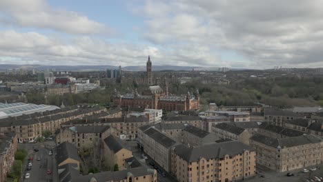 Horizonte-De-Glasgow-Escocia-Con-Monumentos-Famosos-De-Glasgow,-El-Ovo-Hydro,-Sec-Armadillo-Y-Finnieston-Crane