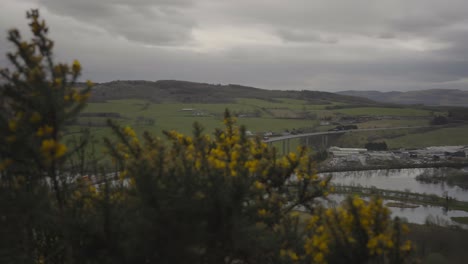 Pan-shot-of-Friarton-bridge-Perth-Scotland-from-a-summit