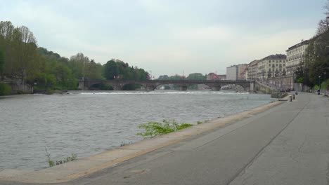 Stone-Bridge-Over-River-Po-which-is-the-longest-river-in-Italy-and-it-flows-through-Turin