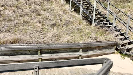 Timber-retaining-wall-along-the-Great-Lakes-Dunes