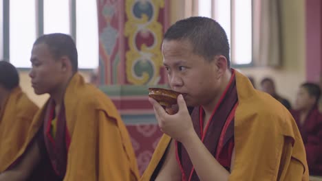 Buddhist-worship-is-going-on-inside-the-Buddhist-monastery