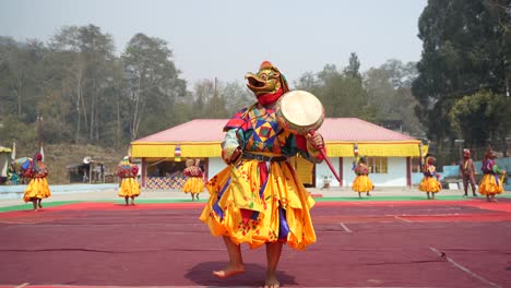 Dies-Ist-Ein-Traditionelles-Buddhistisches-Fest,-Das-Jedes-Jahr-Im-Pedong-Kloster-Stattfindet