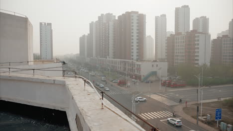 Un-Día-Muy-Contaminado-En-Tianjin:-El-Centro-Logístico-Y-De-Fabricación-De-Alta-Tecnología-De-China.