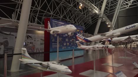 A-shot-of-some-different-scale-models-of-Airbus-planes