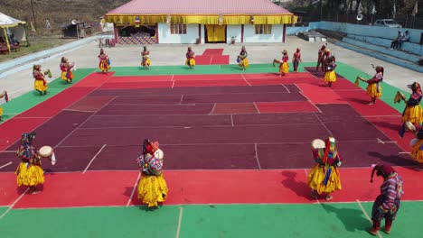 Dies-Ist-Ein-Traditionelles-Buddhistisches-Fest,-Das-Jedes-Jahr-Im-Pedong-Kloster-Stattfindet