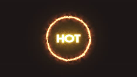 Animation:-the-word-Hot,-appearing-inside-a-fire-ring