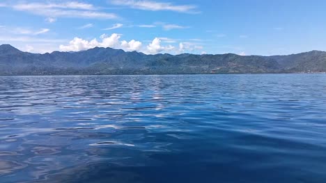 The-sea-on-Karampuang-Island,-Mamuju,-West-Sulawesi,-Indonesia_slow-motion