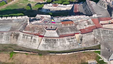 Mittelalterliche-Burg-In-Cartagena-In-Bolivar,-Kolumbien