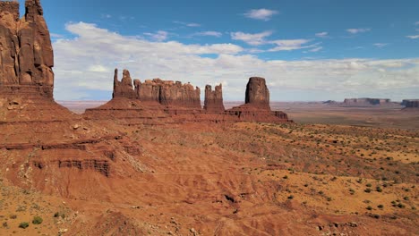 Explore-the-rugged-beauty-of-a-desert-landscape-in-Monument-Valley,-Utah