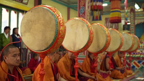 Buddhist-worship-is-going-on-inside-the-Buddhist-monastery