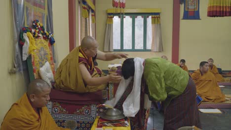 Buddhist-worship-is-going-on-inside-the-Buddhist-monastery