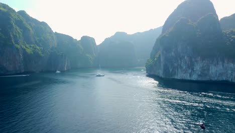 Misty-Foggy-Morning,-Maya-Bay