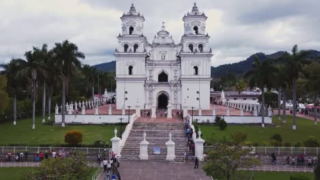 Drone-Shot-Of-Basilica-De-Esquipulas-Chiquimula-Guatemala