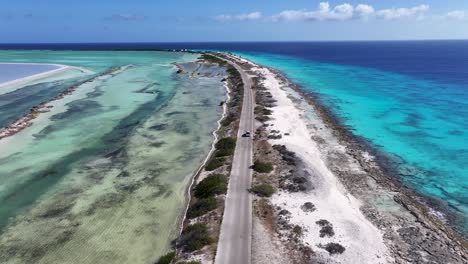 Caribbean-Road-At-Kralendijk-In-Bonaire-Netherlands-Antilles