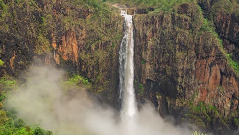 Lapso-De-Tiempo,-Cataratas-Wallaman,-Hito-Natural-De-Queensland,-Australia,-Parque-Nacional-Girringun